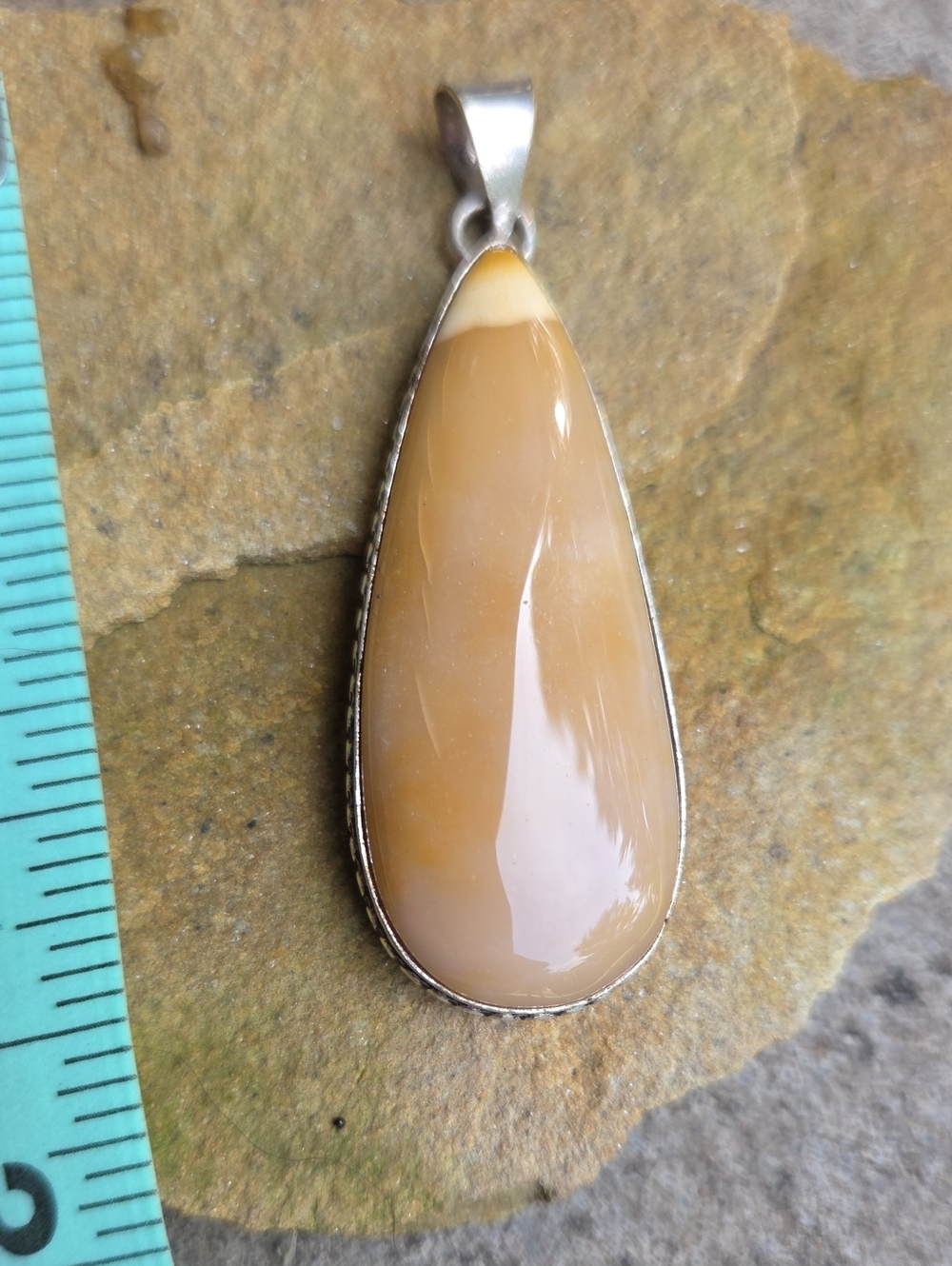925,Sterling Silver,Mookaite Teardrop Pendant!